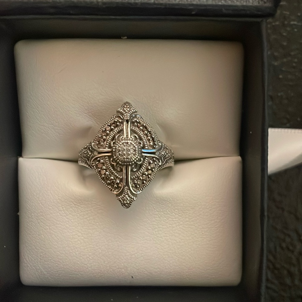 Stamped sterling silver ring